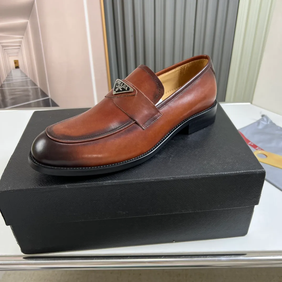 Men's shoes 💰520💰 Prada.PRADA men's business casual leather shoes, 1:1 shipment ⬆️Luxurious and noble 👞All imported original brand leather materials, just to create a more comfortable wearing experience, upper: original cowhide ➕Imported full cow lining, original outsole ✔️36-45 (45 non-returnable)